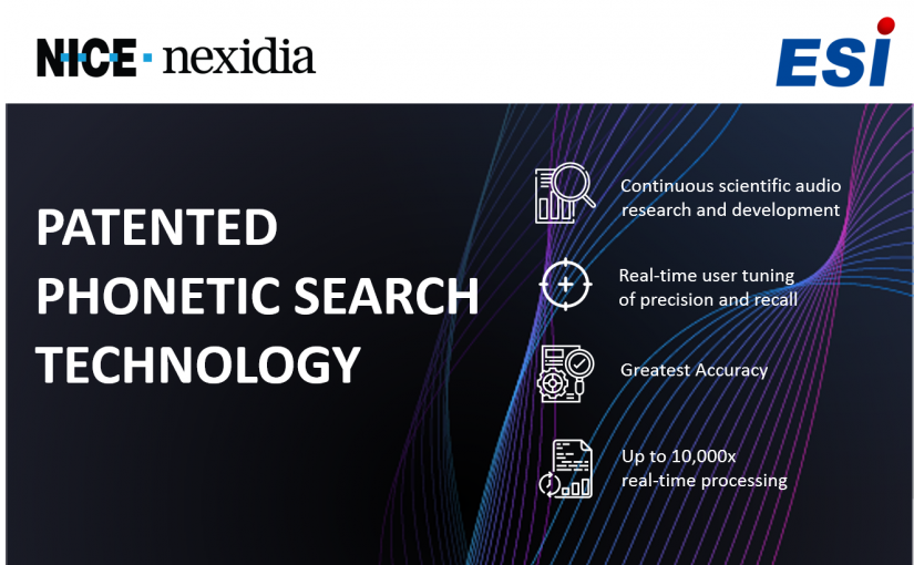 NICE Nexidia – Patented Phonetic Search